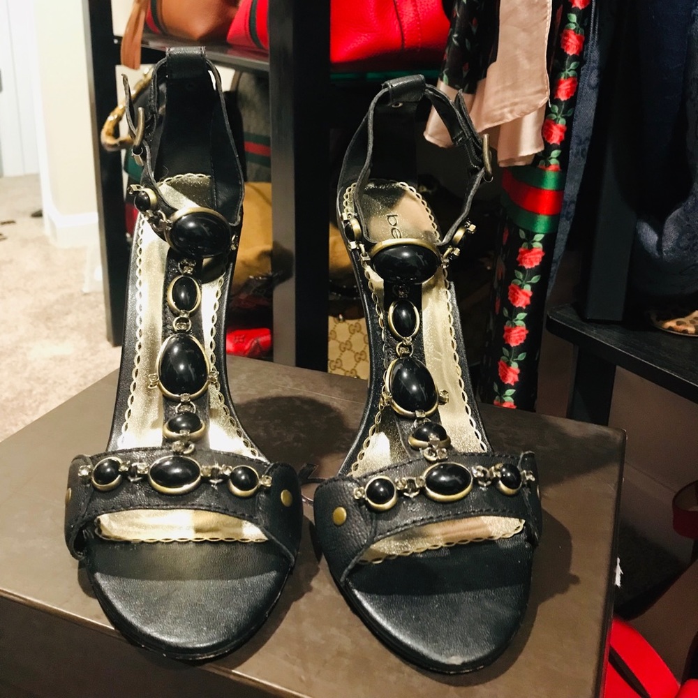 BeBe Leather Strappy Heels